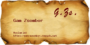 Gam Zsombor névjegykártya